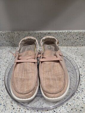 Hey Dude Women's WENDY Sparkling Rose Gold US Women's 9 WIDE